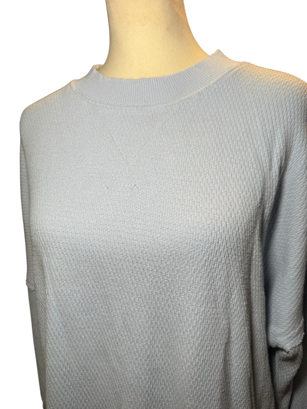 Aerie Sunday Soft Garment Dyed Oversized Sweatshirt, Dusty Blue, Women's XS